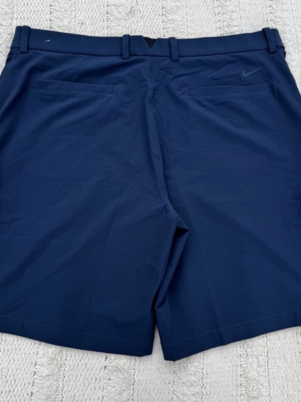 Nike Golf 10" Standard Dri Fit Blue Chino Shorts Size 40 Performance Stretch